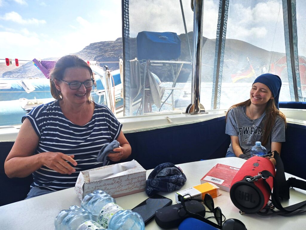 Andrea und Anna an Bord