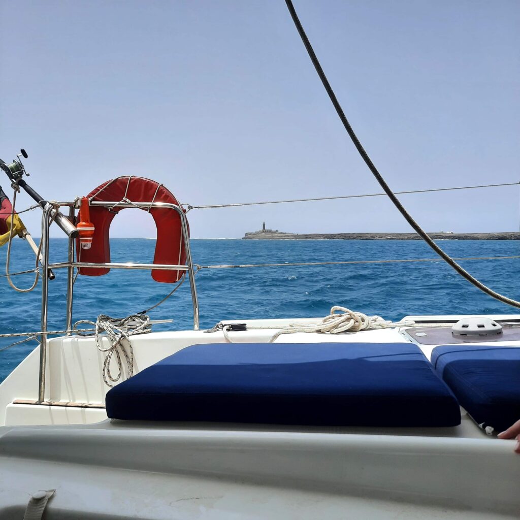 Joline vor Leuchtturm Puertito de la Cruz