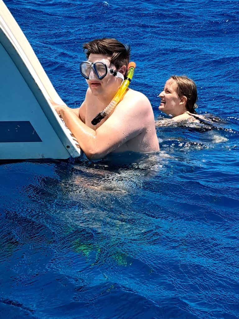 Jonas in Tauchermaske