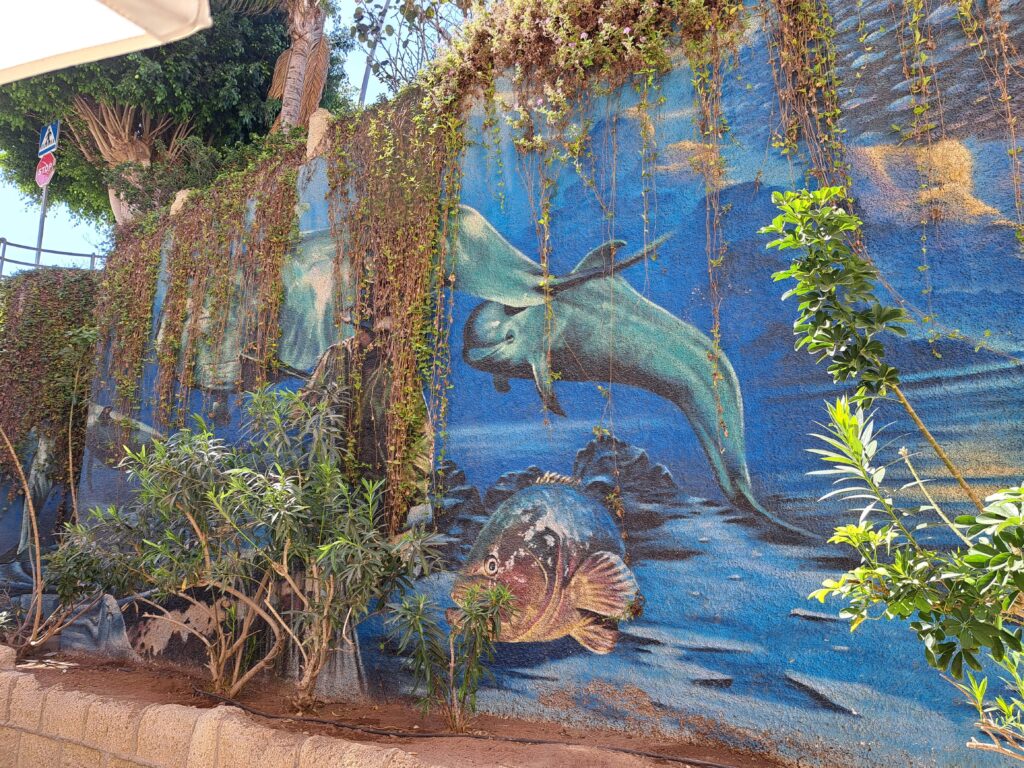 Wandgemaelde Delphin Los Christianos