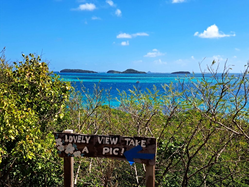 Blick von Mayreau auf die Tobago Cays