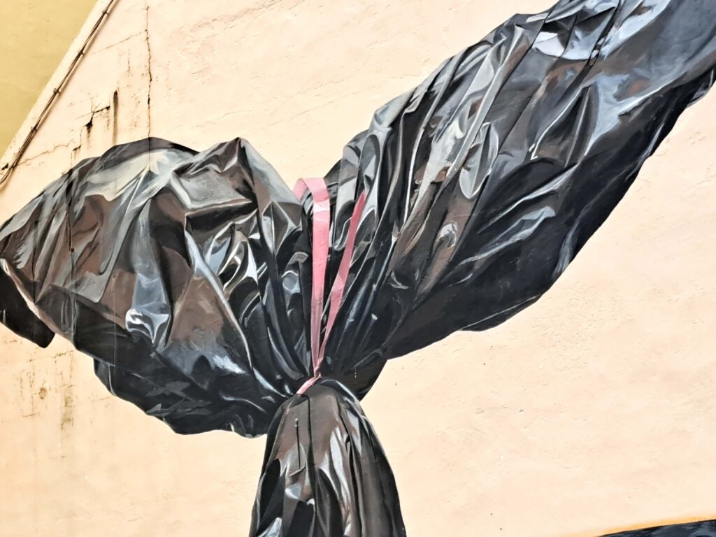 Nahaufnahme verpackter Walschwanz