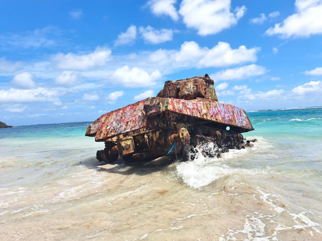 Panzer Wasser im Verfall