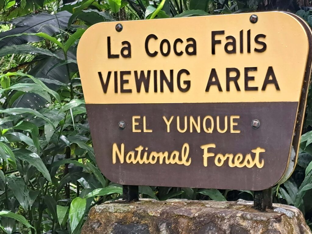 Schild La Coca Falls