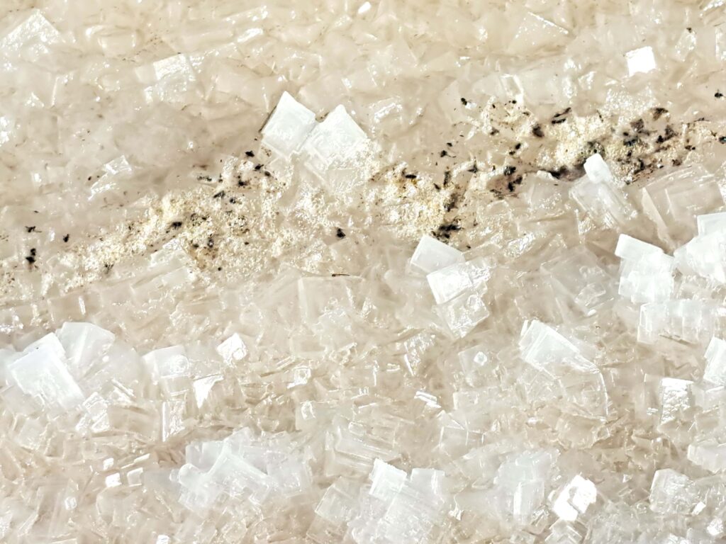 12 Salzkristalle Nahaufnahme