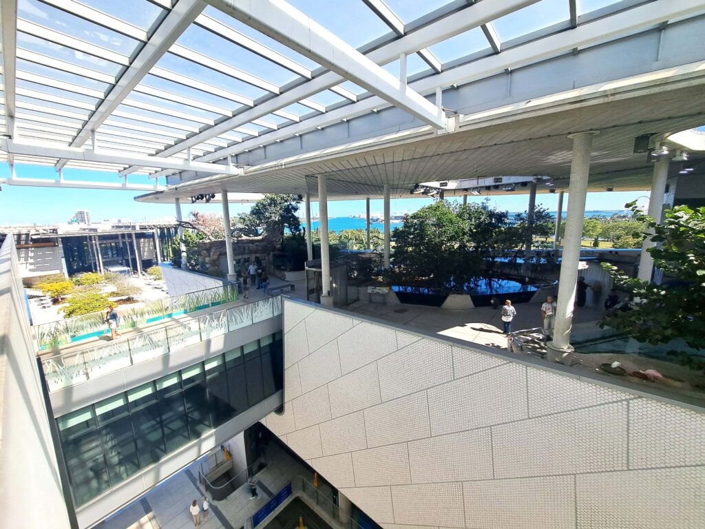 Offene Architektur des Frost Science Museums in Miami.